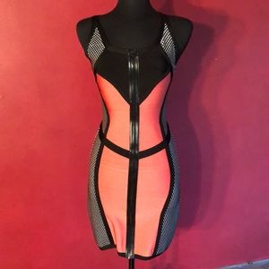 Beautiful color black body con dress